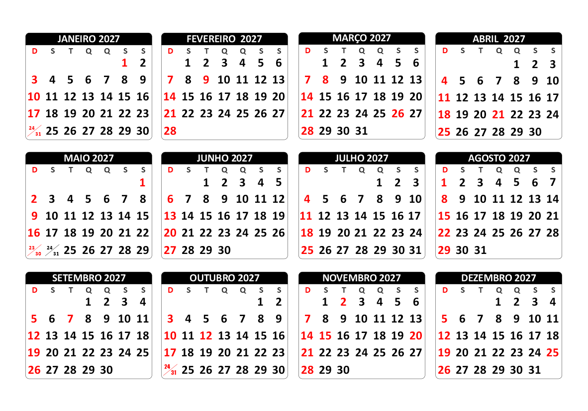 Calendário Comercial Multi-Cores 2027 - visual 4
