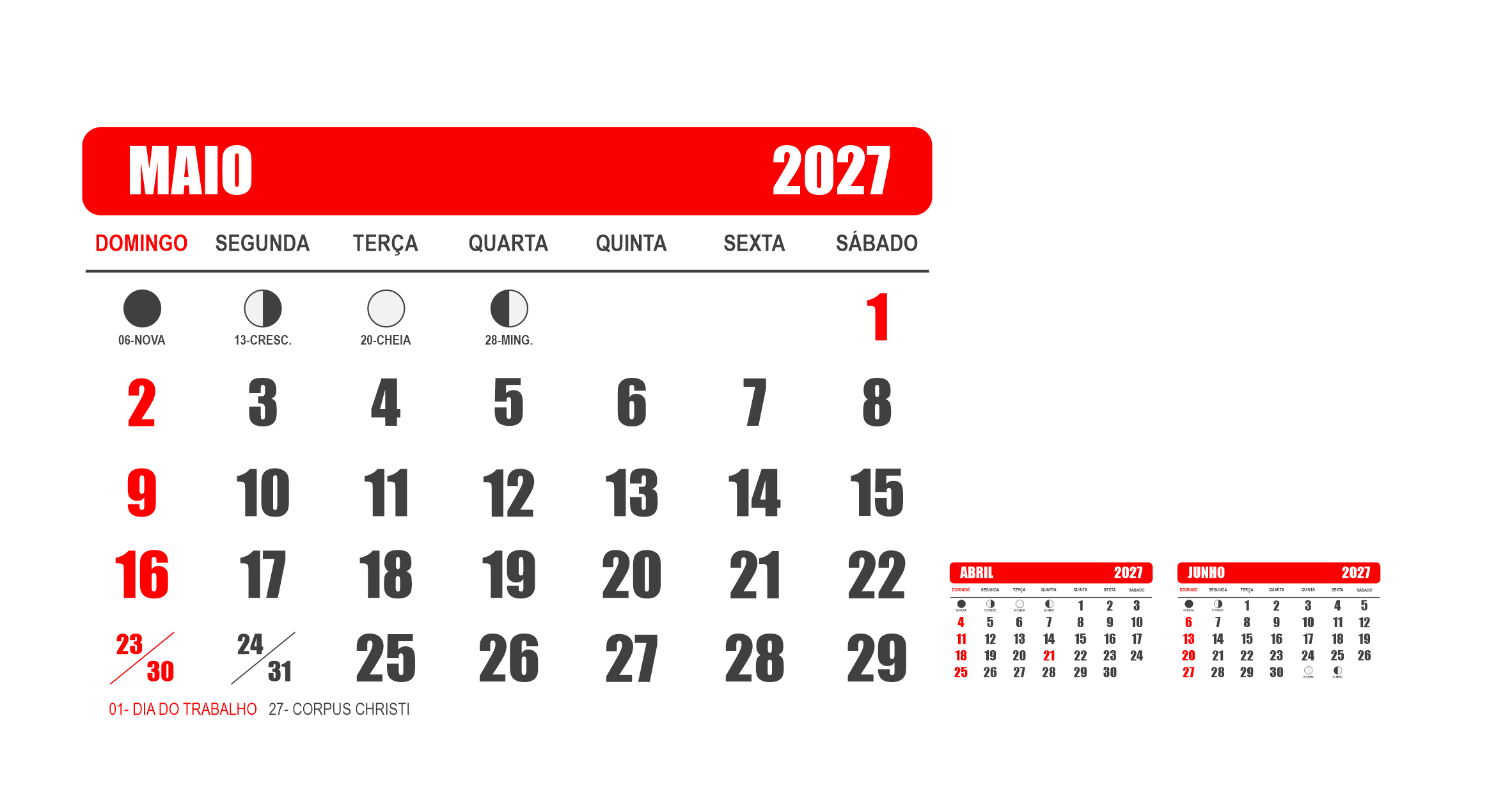 Calendário de Mesa Rounded Cinza 2027