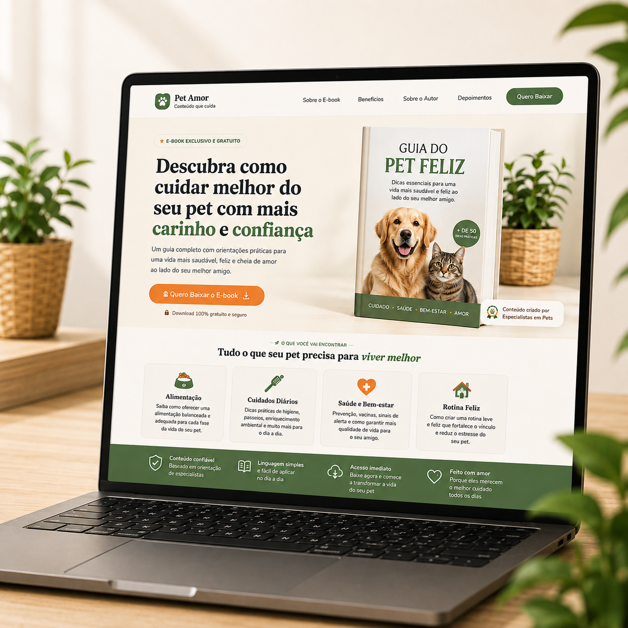 Projeto de landing page para pet shop