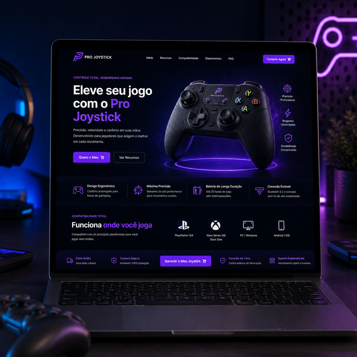 Projeto de landing page para produto eletrônico