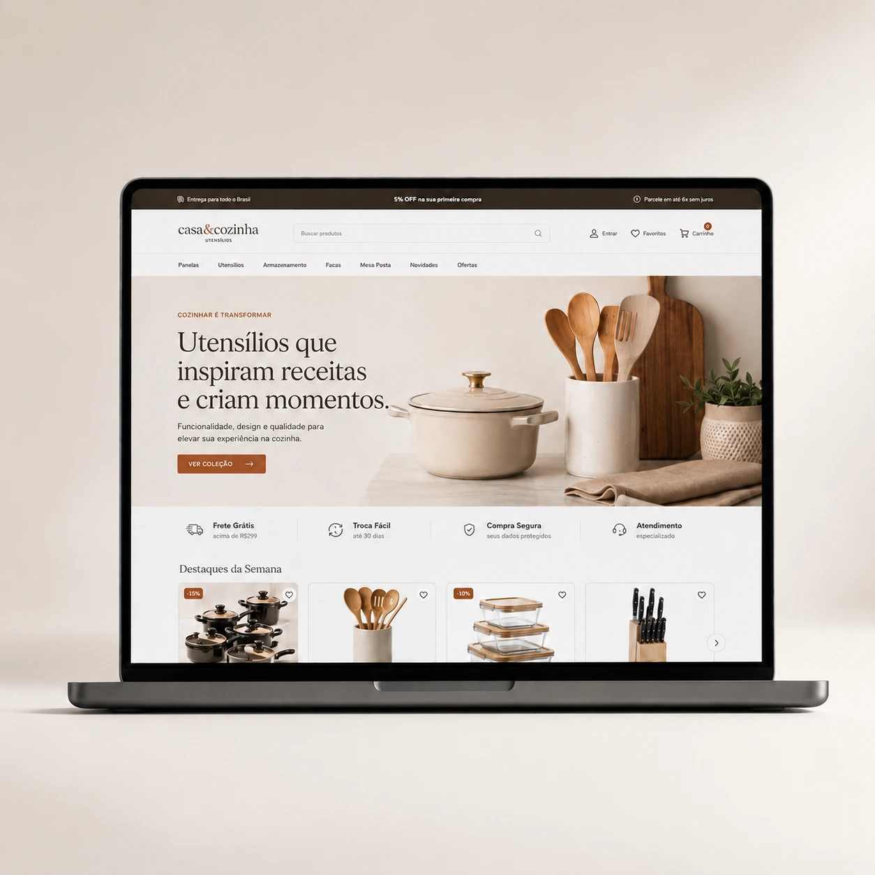 Exemplo de projeto de loja virtual profissional