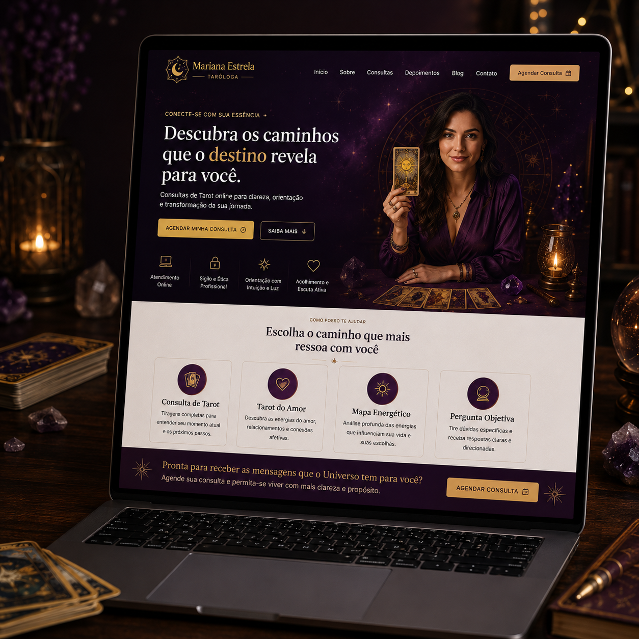Projeto de landing page para taróloga