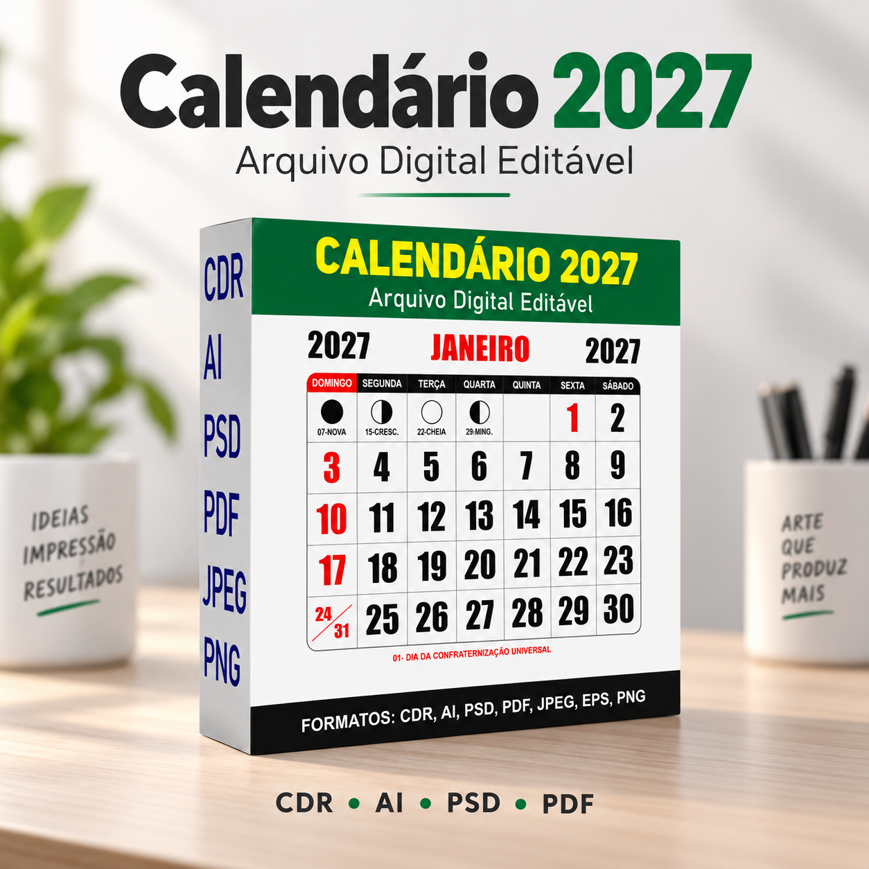 Calendário 5x5 Rounded